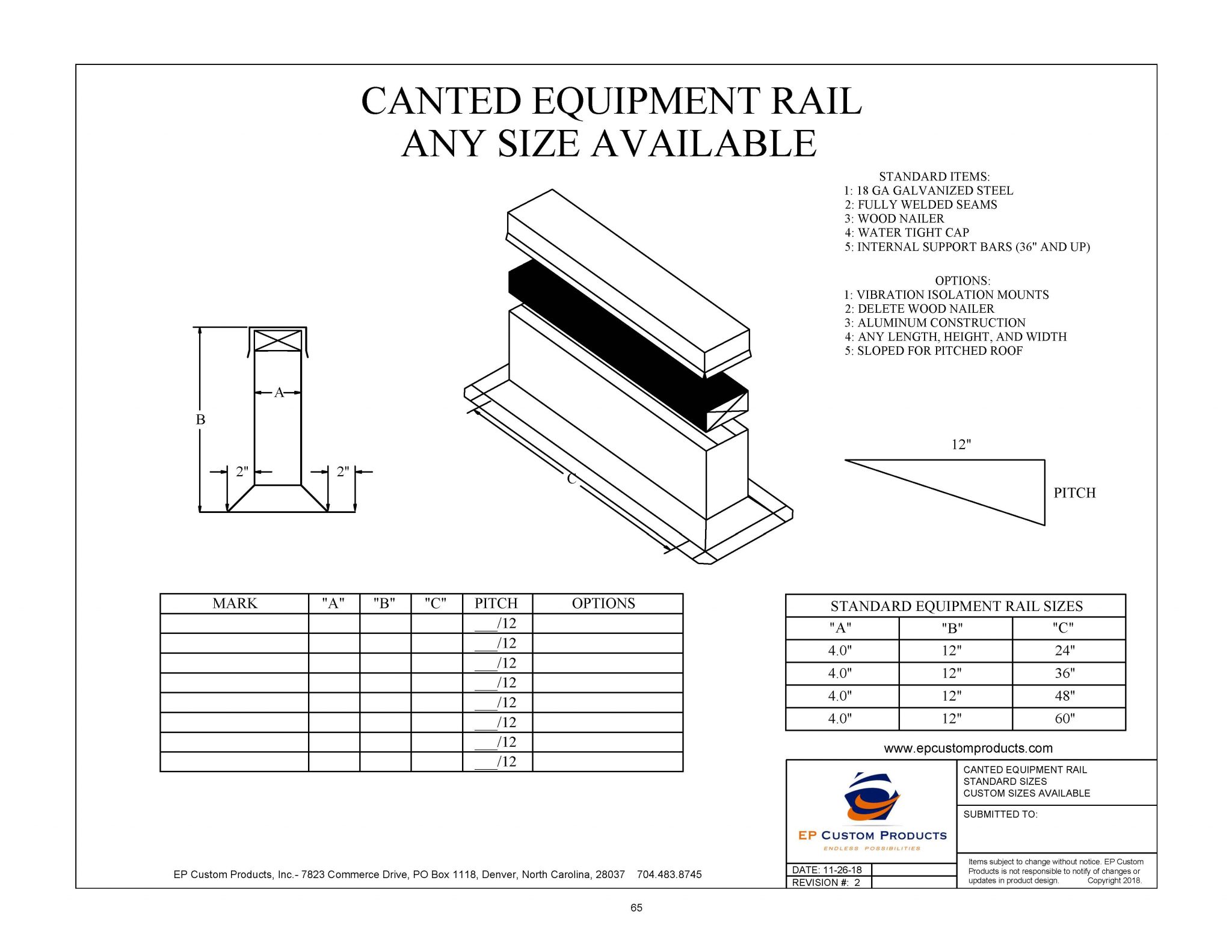 Equipment Rails Ep Custom Products